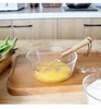 Manico in legno Frullino per le uova in acciaio inossidabile Frullino manuale in oro rosa Cucina Strumenti per la cottura domestica Prezzo di fabbrica design esperto RRB12161