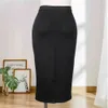 Kvinnor svart kjol skinny hög midja stilig elegant kontor damer arbete bär allt mesh paket hip afrikansk mode kvinnlig saias 210416
