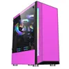 Gamekm Настольный компьютер Case Case ATX / M-ATX / ITX Акриловая боковая панель Водяной охлаждающий пылезащитный RGB Gaming PC Shell для - черный