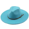 Sombrero clásico de ala ancha Porkpie Fedora Camel Black Hombres Mujeres Crushable Winter cap Derby Wedding Church Jazz Hats aa12