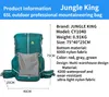 Jungle King CY1040 Vattenbeständig vandring ryggsäck Lätt campingpaket reser bergsbestigning vandring ryggsäckar65l 220216