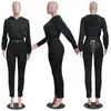 Zwykły damskie damskie Fall Winter Bluza z kapturem i spodnie dresowe Zestaw dla kobiet Joggers Suit Sets Dressuit Casual Stroje Y0625