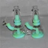 Glass Bong hookahs Glow In The Dark Silicone Dab Rig Beaker Bongs Water Pipes Smoking Oil Rigs with Bowl quartz banger reclaim catchers