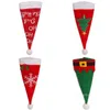 Utensílios de mesa de Natal cobre forquilha faca sacola decorações de Natal para casa jantar mesa decoração T2I53177