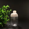 Bouteille de désinfectant pour les mains de 30 ml, bouteille vide en plastique PET demi-ronde à capuchon rabattable, bouteille de désinfectant pour les mains pour enfants, pour enfants