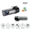 K602 1080P Câmera de carro WDR sem tela WiFi Driving Gravador Vision Night Visão DVR Dash CAM Android / Ios Controle Loop-Cycle Gravando Novo CHEGAR