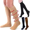 Unisex medyczne Skarpety Kompresyjne Kobiety Mężczyźni Ciśnienia Varicose Veins Leg Relief Pain Knane High Pończochy Skarpety Mężczyźni 1 Pair Nowy Hot X0710