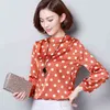 Spring Wave Point Shirt Women Fashion Tops And Blouses Long Sleeves Plus Size 3XL Chiffon Blouse Blusa 1055 40 210508