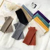 Winter Herfst Vrouwen Mannen Warme Vingerloze Gebreide Wol Handschoenen Effen Kleur Stretch Mittens Blootgestelde vinger Short Cashmere Handschoenen