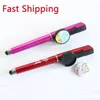 Multifunction Sublimation Pencil Plastic Touch Screen Pens with Pen Clip Mobile Phone Holder Office School Stationery Supplies