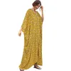 Women Dress V Neck Batwing Sleeve Dot Print Bohemia es Sexy Long Floral Maxi Irregular Plus Size es 210513