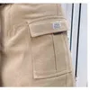 ハイウエストミニポケットスカート韓国の女性のベルト貨物貨物ソリッドレディース夏の女性のショートアウトフィット9581 210506