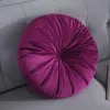 Yastık/dekoratif yastık 38cm/15inch kadife pileli yuvarlak zemin yastık pouf atma ev kanepe dekor rahat yumuşak sandalye