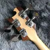 Fabriksanpassad 4 strängar valnöt trä elektrisk basgitarr med nacke genom kroppen Rosewood Fingerboard Chrome Hardwares