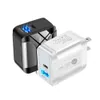 20W QC 3.0 PD Dual USB Wandladegeräte US EU UK Stecker für iPhone 11 12 Pro Max X Xr 7 8Plus Samsung Note 20 Adapter