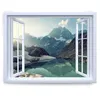 View from the window Tapestry wall fabric scenery hanging cloth deco living room home background mural covers bed tap14 210609