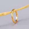 Bröllopsringar 2mm4mm Titanium Steel Gold Color Ring Glossy Simple Design Round For Women Girl Engagement Gift9231232