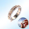Moda bellissimo anello fiore cavo per le donne anelli di fidanzamento di nozze regolabili gioielli anelli in stile estivo in oro rosato regalo