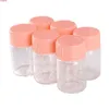 100 pièces 6ml 22*35mm bouteilles en verre avec couvercles en plastique rose pots à épices bouteille de parfum Art artisanat