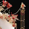 Pinces à cheveux Barrettes Les accessoires de mariage chinois rouges Liusubu Shake Fengguan Vêtements anciens LB3175