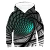 3D большой свитер Vortex Print с длинным рукавом толстовки мужская спортивная одежда повседневная одежда
