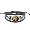 Yin yang tai chi time bacelete geme glass cabochon pu de couro ajustável pulseiras de pulseira jóias de moda de moda e areia