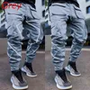 Autumn Men Pants Multi-pockets Harem Overalls Reflective Stripe Cargo Pants All-Match Casual Fashion Sports Male Trousers G220224