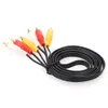 150 CM 3RCA à 3 RCA Composite Câbles Audio Vidéo AV Câble Cordon Mâle à Mâle Plug Connect TV DVD Caméras