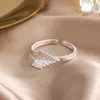 Women Leaf Open Ring Cute Leaves Finger Rings for Gift Party Fashion Jewelry Accessories High Quality