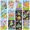 12 pièces en gros enfants exquis EVA à la main cristal diamant et papier autocollant pâte peinture mosaïque 3D Puzzle jouets pour enfants