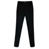 Femmes Fitness Pantalon Chaud Legging Extensible Polaire Maigre Noir Femme All Match Dames Bureau Pencill Automne 210608