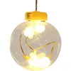 Açık Noel Işıkları Tatil Paskalya Düğün Dekor 7 W LED Perde Lamba Cam Top Asılı Dize Işık Home Y0720
