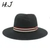 Retro zomer vrouwen mannen tot quilla stro zon hoed elegante dame wijd panama koningin fedora sunbonnet strand pet 56-58 cm hoeden