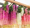 2021 110cm Glicine Decorazioni per matrimoni 6 colori Ghirlande di fiori decorativi artificiali per la festa nuziale a casa con gratis