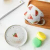 Keramisk rolig kaffekopp söt blomma kawaii återanvändbar espresso rese japansk stil kubek ceramiczny och tefat bl50bd koppar tefat