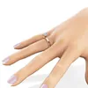 Cluster Anelli 14K Gioielli in oro rosa Anello con diamanti per le donne Bague Homme Anelli con pietre preziose Bijoux Femme Gioielli Bizuteria223i