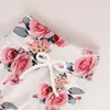 Beautiful Floral Long-sleeve Hoodie, Pants and Headband Set 210528