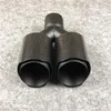 1 peça y modelo fosco preto akrapovic tubos de escape de aço inoxidável peças de automóvel tailpipe de carbono fibra dupla dica