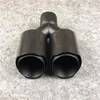 1 stycke y modell matte svart akrapovic avgasrör rostfritt stål auto delar bil tailpipe kolfiber dubbla ljuddämpare tips