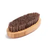 LOGO personnalisé brosse à barbe en bambou brosse à poils de sanglier brosse faciale ovale pour hommes toilettage Amazon