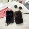 2021 Fashion Mini Mink Hair Coin Purse Crossbody Small Bag Mobiltelefon All-matchande Kvinnors Skulder 220212