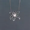 Pendant Necklaces 10 Pcs Delicate Flower Charm Necklace Jewelry For Women Stainless Steel Long Chain Lucky Wholesale