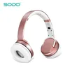 Casque Bluetooth Haut-parleurs 2 en 1 SODO MH2 Pliable NFC HiFi Stéréo Casque d'écoute sans fil V5.0 avec prise en charge du micro Carte TF FM