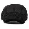 Hohle Mesh-Baskenmütze für Herren im Großhandel, einfarbig, Trucker-Hüte, atmungsaktiv, lässig, Outdoor-Kopfbedeckung