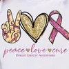 Oversized T-shirt Dor Women Breast Cancer Awareness Letter Printed Shirt Short Sleeve Tops Female Indie Aesthetic Women's