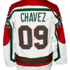 Nikivip Custom Retro Chavez #9 Mexico Hockey Jersey Stitched White S-4XL Alla namn och nummer av högsta kvalitet