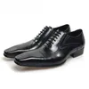 dress genuine men leather black italian fashion business oxford shoes f