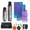 Mast Tour P10 Rotary Tattoo Kit 2 stks Machines Dubbele voeding Naalden voor permanente make-up
