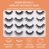 3D False Eyelashes Handmade Faux Mink Lashes lightweight soft 10 Styles Dramatic Volume Thick Natural Eyelash Wispy Fluffy Eye Makeup Tools