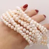 Autres perles d'eau douce naturelles de haute qualité perles de pomme de terre dames bijoux en perles fabrication de cadeaux collier à faire soi-même Bracelet accessoires 7-8mm Wynn22